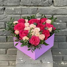 Цветочная композиция из Розы в коробке в Ерёминской