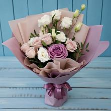 Букет цветов из:  Розы и Лизиантусы в Ерёминской