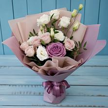 Букет цветов из:  Розы и Лизиантусы в Ерёминской