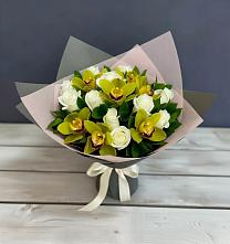 Букет цветов из:  Орхидеи и Розы в Ерёминской