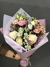 Букет цветов из:  Альстромерии, Розы и Лизиантусы #REPLACE_PRED# Ерёминской
