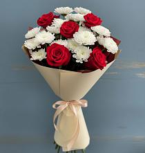 Букет цветов из:  Розы и Хризантемы #REPLACE_PRED# Ерёминской