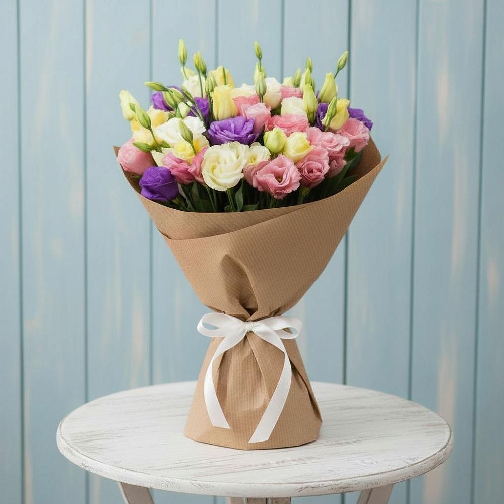 Букет цветов из: Лизиантусы в Ерёминской