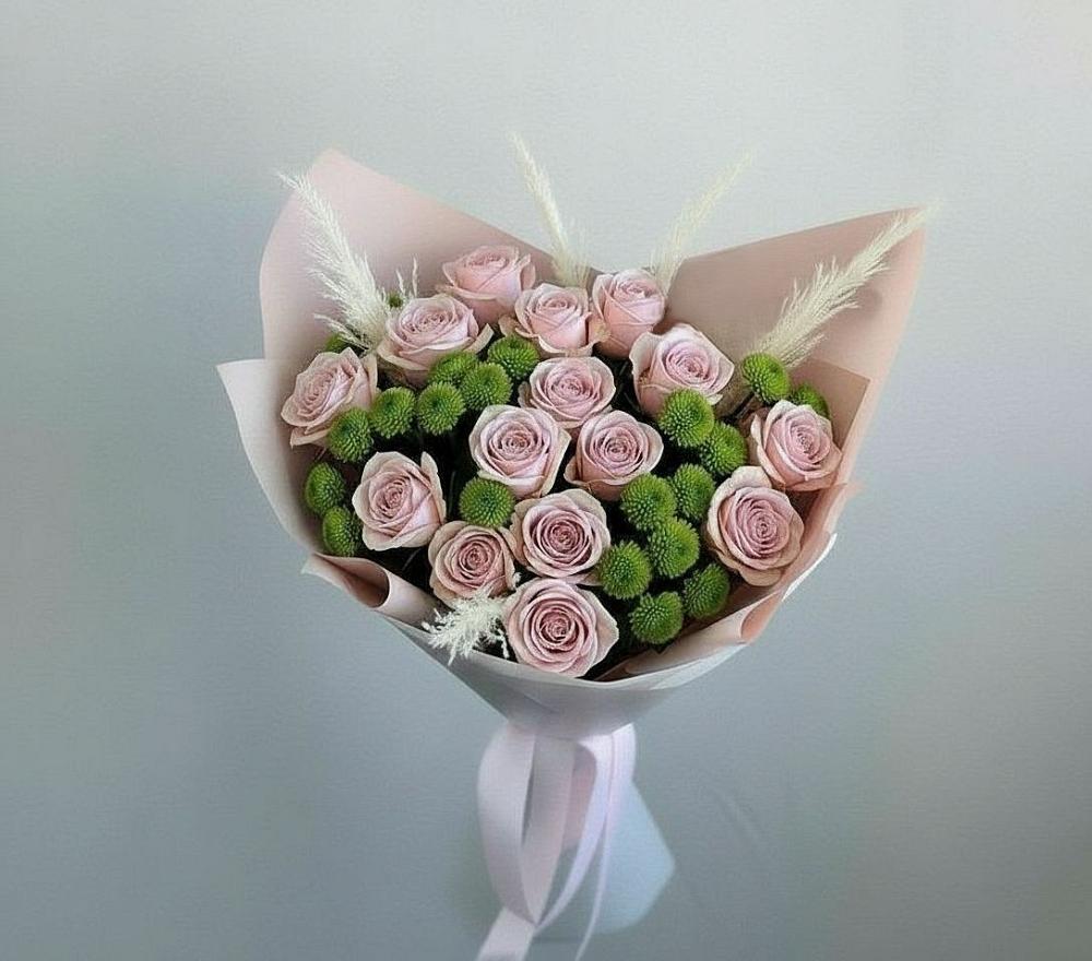 Букет цветов из: Розы и Хризантемы в Ерёминской