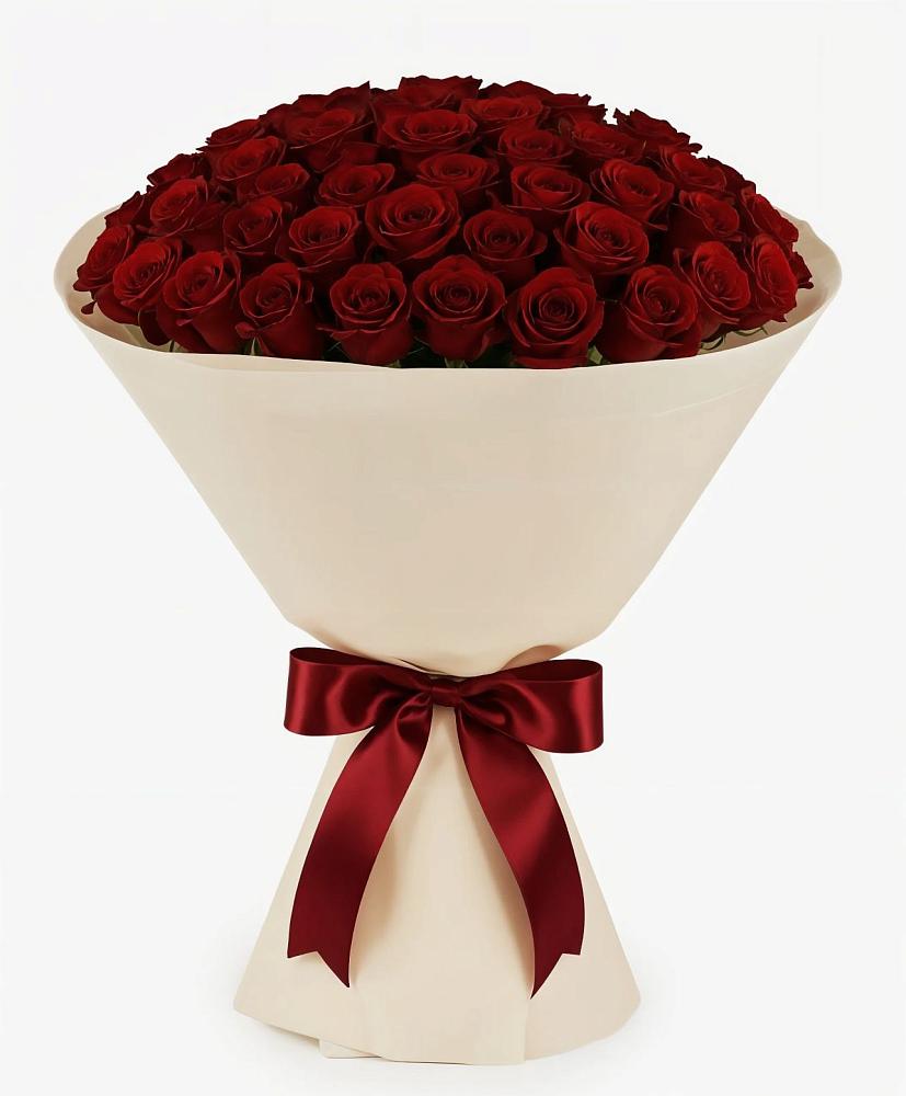 Букет 101 Бордовая роза Блэк Бакарра в Ерёминской