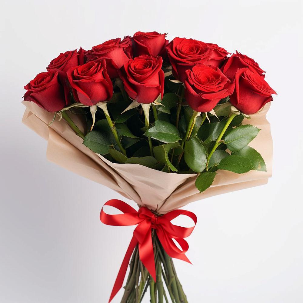 Букет 11 Красных роз Эдлесс Лав в Ерёминской