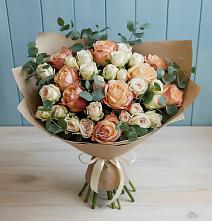 Букет цветов из:  Альстромерии и Розы в Ерёминской