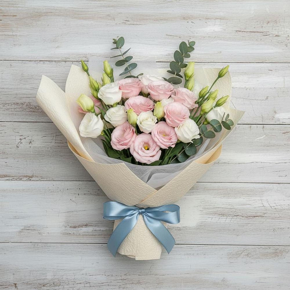 Букет цветов из: Лизиантусы в Ерёминской